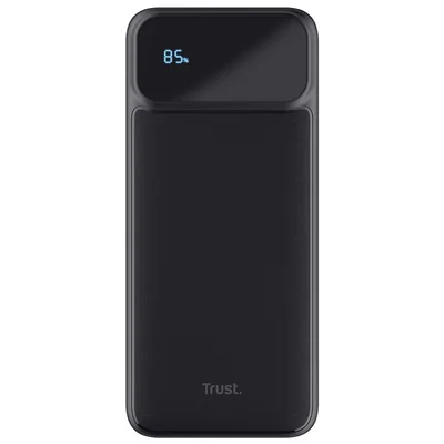 Външна батерия TRUST – Avala 20.000 PD, 20000 mAh, 3 USB порта, LED дисплей, черна