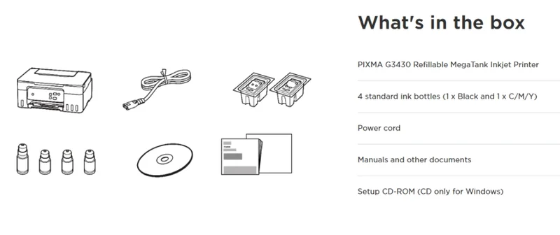 Мастилноструйно многофункционално устройство Canon PIXMA G3430 черен