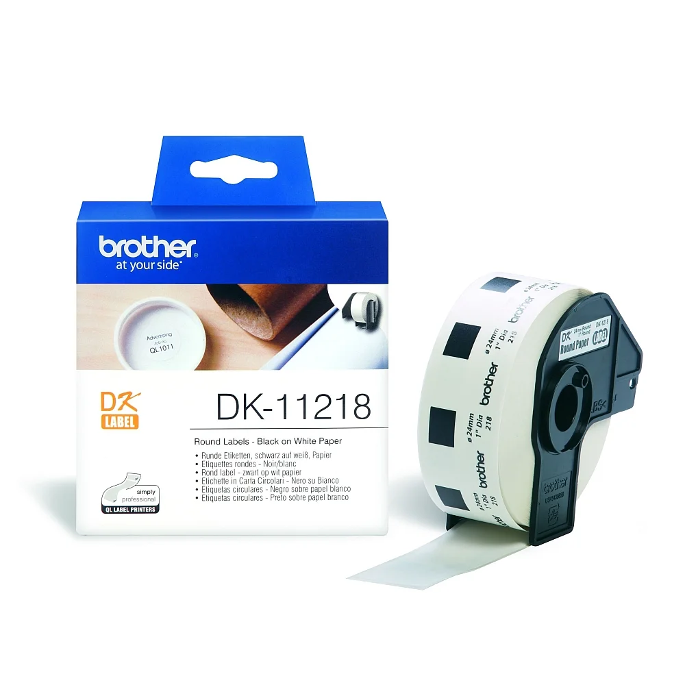 Кръгли етикети BROTHER DK-11218 24x24mm, 1000 броя