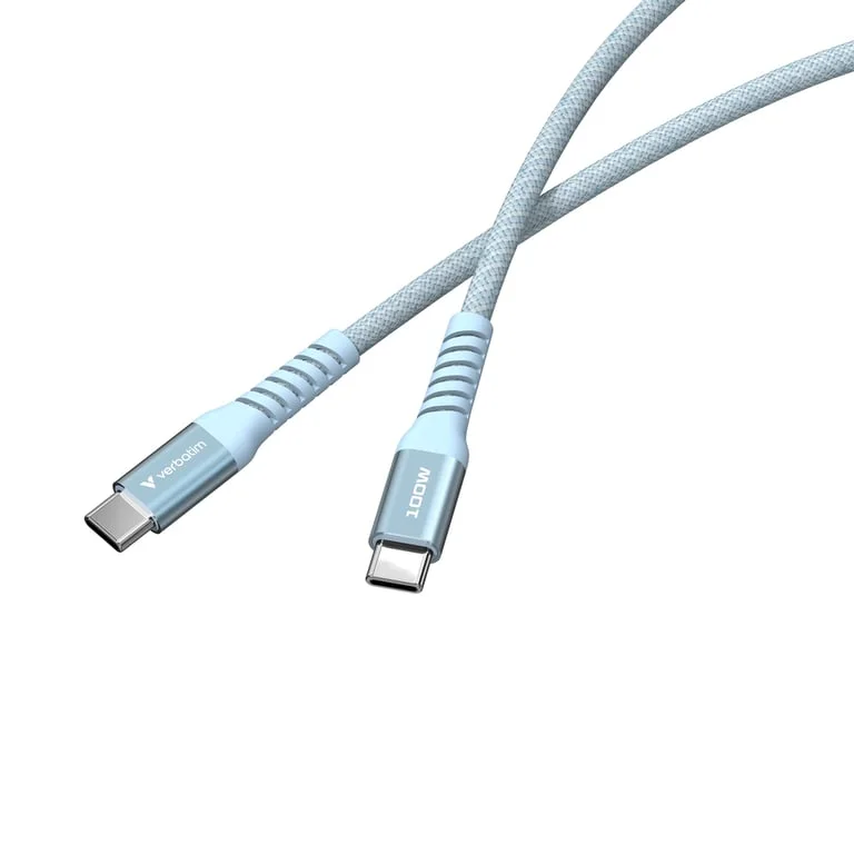 USB-C кабел Verbatim Sync & Charge Magnetic 1.2m 100W, син