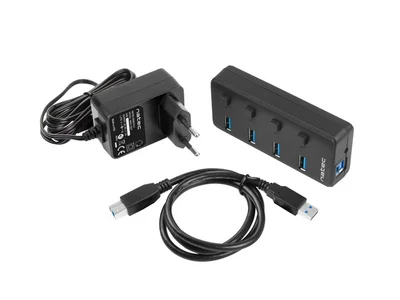 USB хъб NATEC Mantis 2 4-порта USB 3.0 с On/Off и AC адаптер