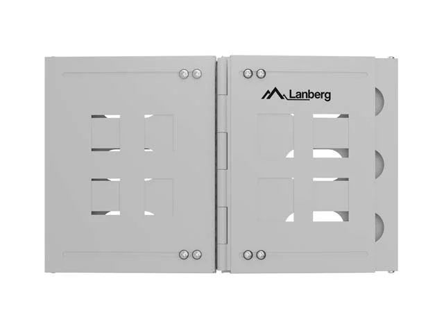 Сгъбаема стойка за стена 19" 6U Lanberg, сива, 497x400/240 мм