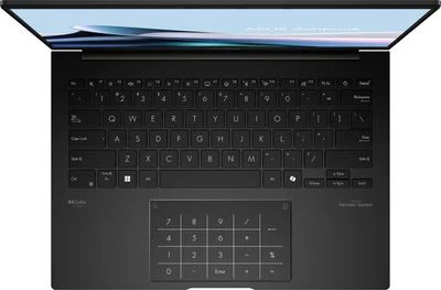 Asus Zenbook UM3406GA-QD246WNA, AMD Ryzen 7 445 ,2.0GHz (14MB Cache, up to 4.6GHz, 6 cores, 12 Threads), 14.0 OLED WUXGA(WU) 1920X1200 16:10,LPDDR5X 16GB ( on board ),512GB  SSD G4, Windows 11,  Jade Black, Sleev, no adapter