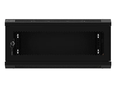 Lanberg rack cabinet 19" wall-mount 4U/600x450 with perforated door black (flat pack)