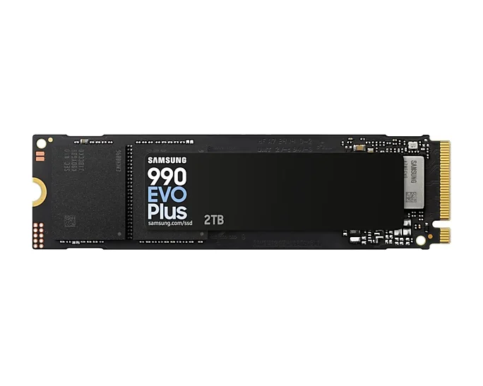 Samsung SSD 990 EVO Plus 2TB PCIe 4.0 NVMe 2.0 M.2 V-NAND 3-bit MLC, 256-bit Encryption, Read 7150 MB/s Write 6300 MB/s