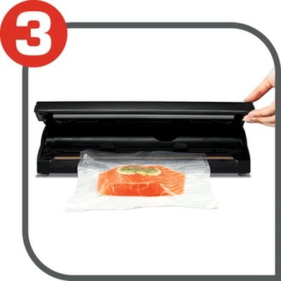 Tefal VT254070  Vacupack classic plastic,  automatic "vaccum & seal", 18 bags included, vertical storage, seal functions, stop function