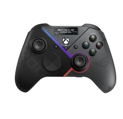 Asus ROG Raikiri Pro OLED display, tri-mode connectivity, remappable buttons&triggers, 4 rear buttons, step&linear triggers, adjustable joystick sensitivity, 3.5mm jack with ESS DAC, for PC and Xbox