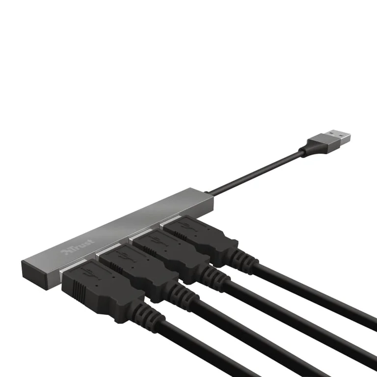 USB хъб TRUST Halyx 4-портов, USB 2.0, мини, алуминиев корпус