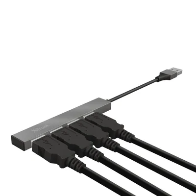USB хъб TRUST Halyx 4-портов, USB 2.0, мини, алуминиев корпус
