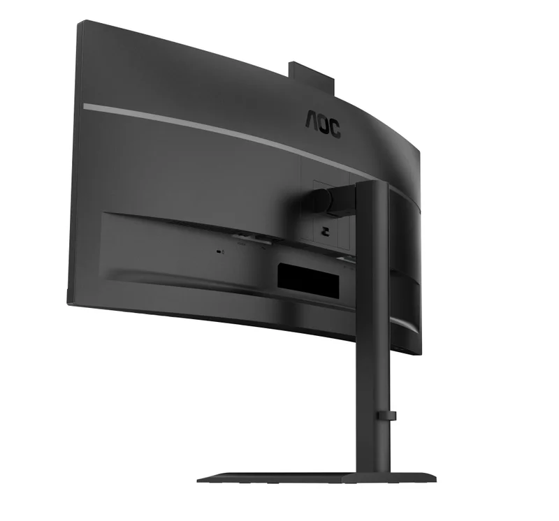 AOC CU34E4CW, 34" Curved 1500R, VA, WLED, 3440x1440@120Hz, 4ms GtG, 1ms MPRT, 350cd m/2, 3500:1, 50M:1 DCR, Adaptive Sync, FlickerFree, Anti-Blue Light, 5Wx2, Webcam 5MP, Tilt, Height Adjust, Swivel, 2xHDMI, DP, USB hub, KVM, RJ45