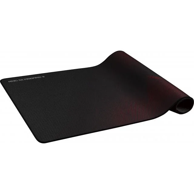 Asus ROG SCABBARD II is extended gaming mouse pad with protective nano-coating for a water-, oil-and dust-repellant surface, with anti-fray, flat-stitched edges and a non-slip rubber base