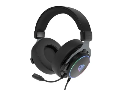 Геймърски слушалки Genesis Neon 764 с микрофон, RGB подсветка, USB, черни