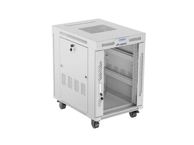 Lanberg rack cabinet 19" free-standing 15U/600x800 (flat pack) with glass door lcd grey v2
