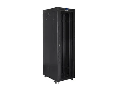 Lanberg rack cabinet 19" free-standing 42U/800x800 (flat pack) with glass door lcd black v2