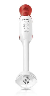 Bosch MSM64010, Blender, ErgoMixx, 450 W, Included transparent jug, White, red