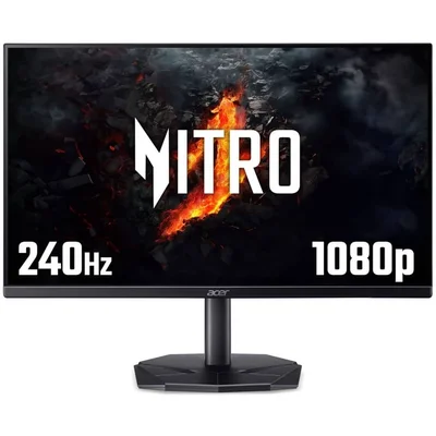 Acer Nitro KG240YW3bmiipx, 23.8'', FHD (1920X1080) IPS, ZeroFrame, FreeSync Premium 240Hz, 1ms/0.5ms GTG, 100M:1, 250nits, 99% sRGB, 2xHDMI, DP, Audio out, Tilt, Vesa, Black