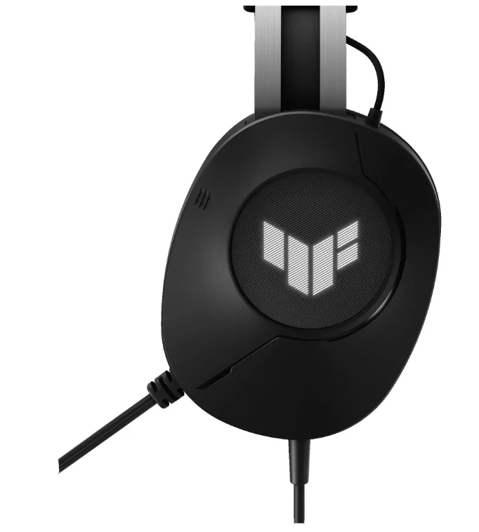 AsusTUF Gaming H1 Gen II Headset (Lightweight 297-g, wired USB-A connection, 40 mm Drivers, Virtual 7.1 Surround Sound, Team-Speak Certified Mic, Durable Ear Cushions, For PC, PS5),Black