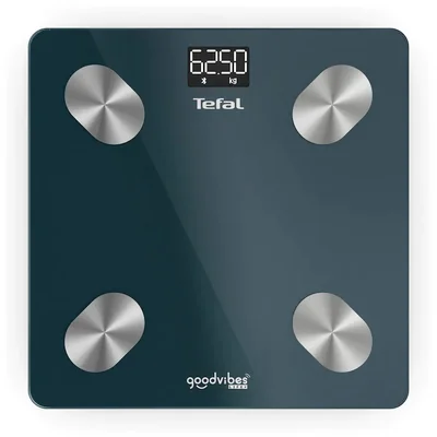 Електронен кантар TEFAL BM9620S1 Goodvibes Life+, диагностичен, 180 kg, син