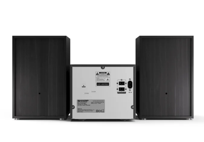 Sharp Audio Systems XL-B517D(BK), HI-FI MICRO SYSTEM, 45W total max power output, DAB+ and FM tuner with RDS, Bluetooth v5.0, CD player, USB playback, 3.5mm Aux-in / line-in, Headphone jack, wooden speaker, Black