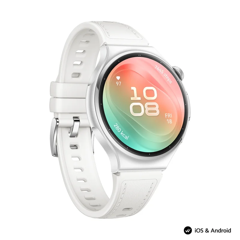 Смарт часовник HUAWEI – Watch 6 Leib-L19L, 1.38" LTPO OLED, 2GB RAM, 64GB, LTE, бял с каишка, комплект с FreeBuds 7i White
