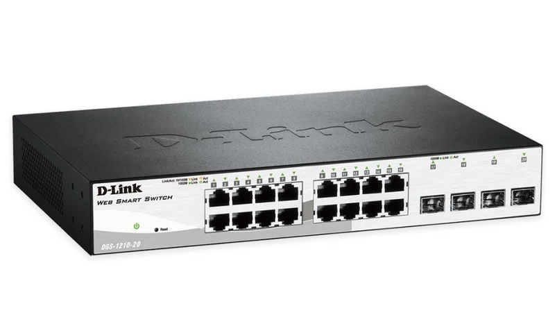 D-Link 16 10/100/1000 Base-T port with 4 x 1000Base-T /SFP ports