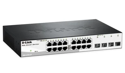 D-Link 16 10/100/1000 Base-T port with 4 x 1000Base-T /SFP ports