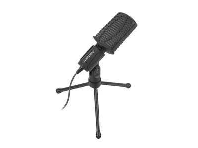 Микрофон NATEC ASP, кондензаторен, кардиоиден, Mini Jack, 1.80 m, черен