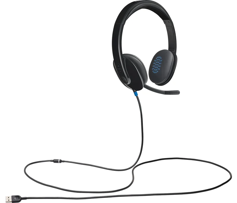 LOGITECH H540 Corded Headset - BLACK - USB