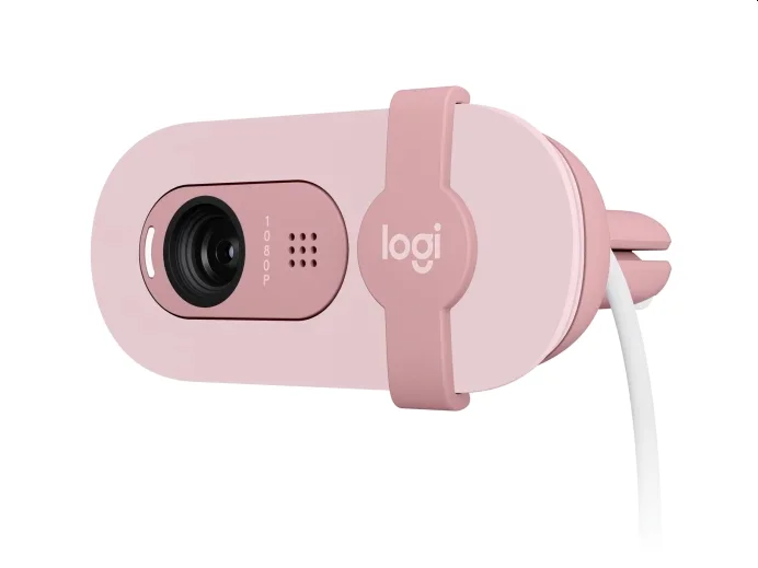 Уеб камера Logitech – Brio 100, Full HD, розова, USB