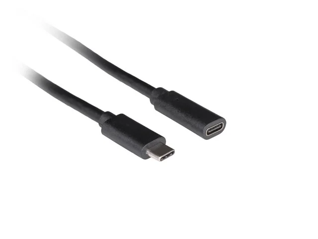 USB-C кабел Lanberg 3.1 1.5m, M/F, черен