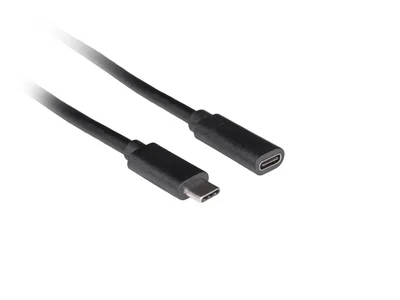 USB-C кабел Lanberg 3.1 1.5m, M/F, черен