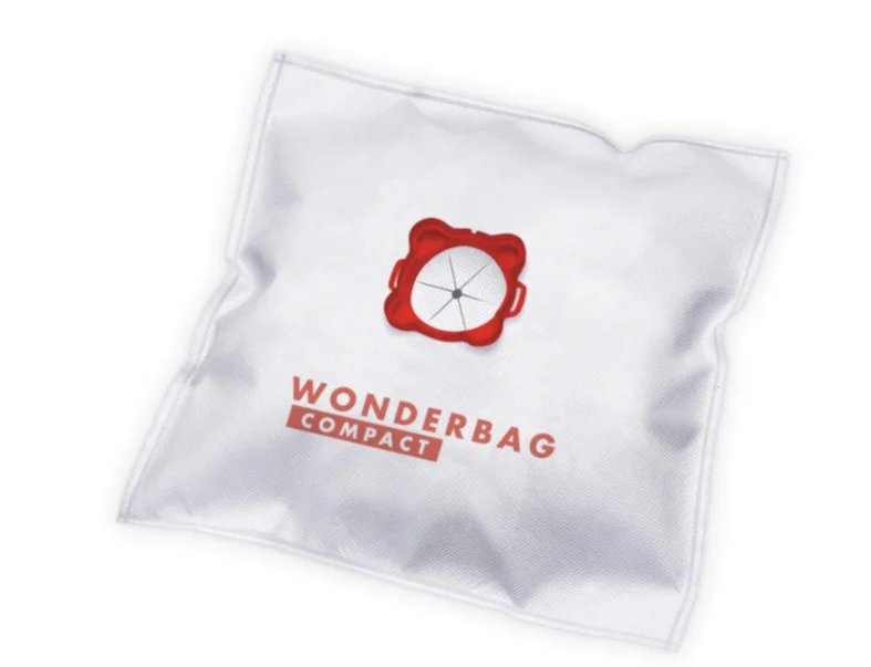 Rowenta WB305140, Wonderbag Compact, Vacuum Bags, Set of 5 bags + 1 adapter ring, 3-layered, Universal, textile