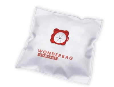 Rowenta WB305140, Wonderbag Compact, Vacuum Bags, Set of 5 bags + 1 adapter ring, 3-layered, Universal, textile