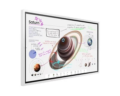 Интерактивен дисплей Samsung Flip PRO WM65B 65" 4K UHD VA, 20 точки на докосване, Wi-Fi, Tizen 6.5, Бял