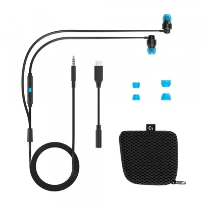 Logitech G333 Gaming Headphones, Cable Management, Custom-length Cable, Dual Dynamic Drivers, Black