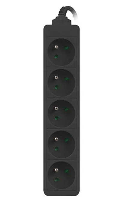Lanberg power strip 1.5m, 5 sockets, french quality-grade copper cable, black