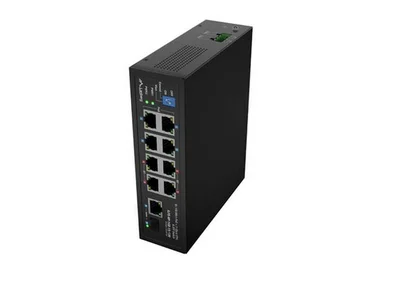 Lanberg Switch ILFE-8P-1Ge-1S-120 POE 4 x BT 4 x AT SFP/ETH DIN Unmanagment Fast Ethernet