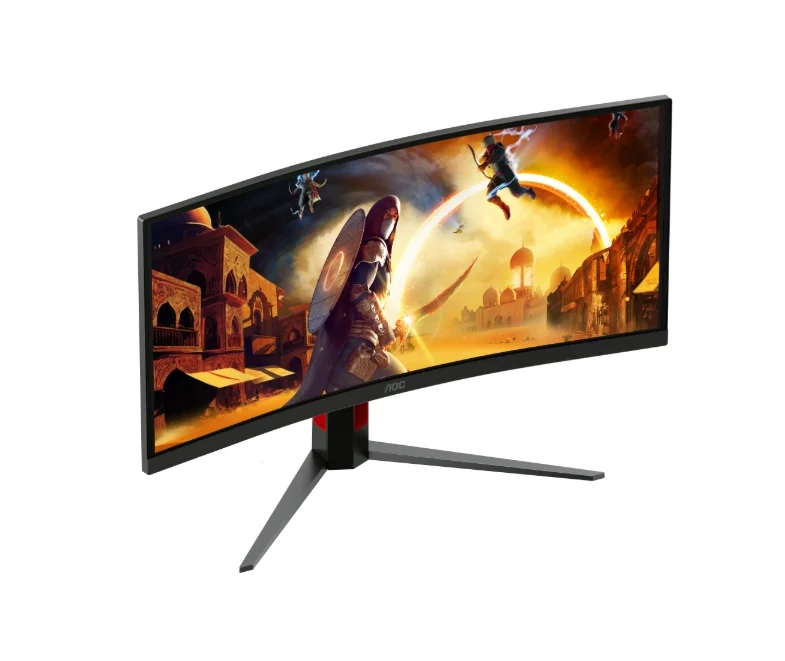 AOC CU34G4CA, 34" Curved 1500R, Fast VA, WLED, 3440x1440@180Hz, 1ms GtG, 0.5ms MPRT, 450cd m/2, 3000:1, Adaptive Sync, FlickerFree, Low Blue Light, Tilt, Height Adjust, Swivel, 2xHDMI, DP, USB hub
