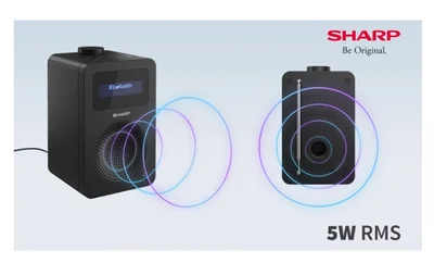 Радио Sharp DR-430(BK) Bluetooth 5.0 5W DAB+/FM LCD дисплей Черен
