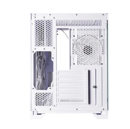 Кутия за компютър Chieftec Visio White Middle Tower, прозрачен страничен капак, бял