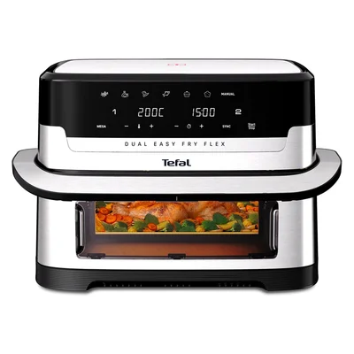 Tefal EY922DE0 Easy Fry DUAL FLEX, stainless steel, 9L (2.5kg), 2700W, automatic programs (7), adjustable temp, manual mode