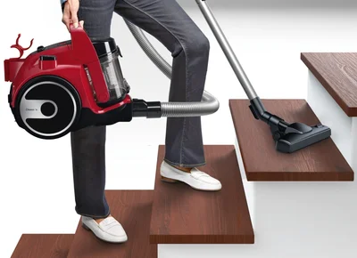 Bosch BGC05AAA2, Vacuum Cleaner, 700 W, Bagless type, 1.5 L, 78 dB(A), Energy efficiency class A, chili red/black