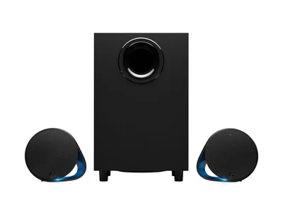 Logitech G560 Lightsync PC Gaming Speakers, 240W Peak (120W RMS), USB, 3.5mm, Bluetooth 4.1, Headphone Jack, Subwoofer, Black