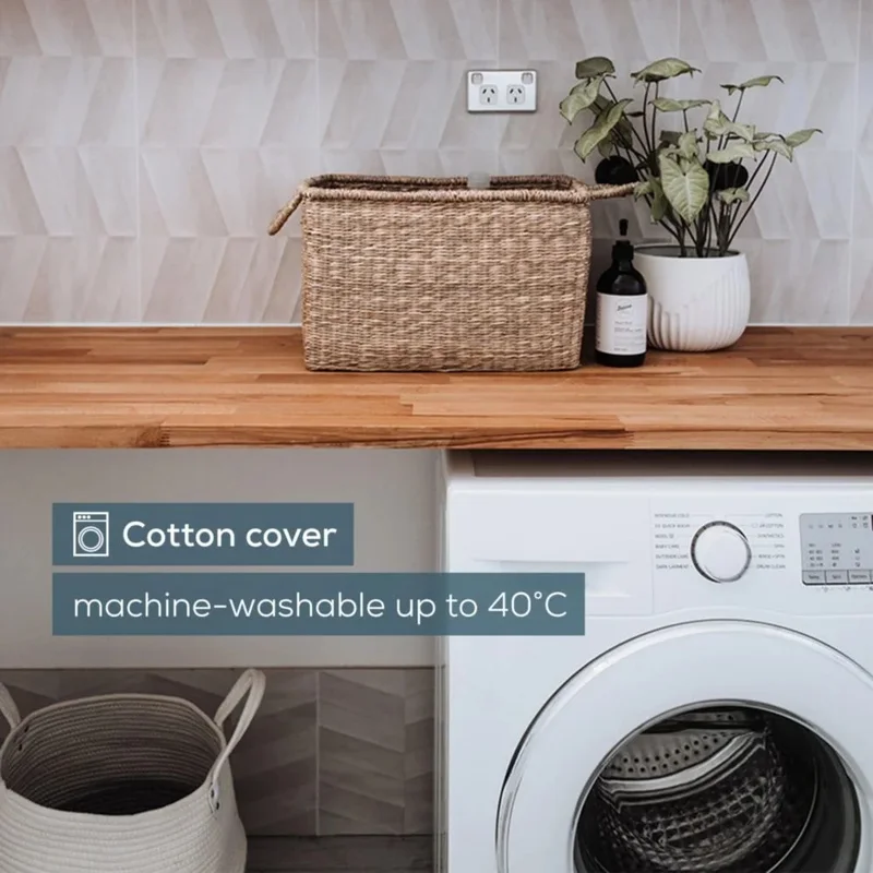 Beurer HK 26 Heat Pad; 3 Illuminated temperature settings; Auto switch-off after 90 min;Cotton cover washable on 40°; BSS;40(L)x30(W) cm; white-grey