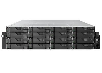 Asustor AS7216RDX, 3U 16-bay NAS, AMD Ryze 7 Pro 7745 Octa-Core 3.8GHz (up to 5.3GHz), 16GB ECC DDR5-4800 UDIMM (Max. 192GB), 12x SATA3 6Gb/s; 3.5"/2.5" HDD/SSD,1x M.2 NVMe slot (PCIe Gen5 x4), 2x GLAN 2x 10GLAN (10G/1G), Redundant 550W, Rail Kit, Black