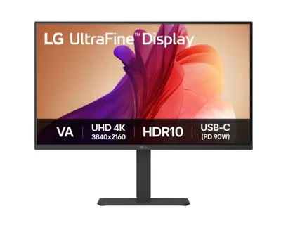 Монитор LG 32U720A-B 31.5" UltraFine 4K UHD VA LED, HDR10, USB-C, HDMI, DisplayPort, DCI-P3 90%, говорители, черен