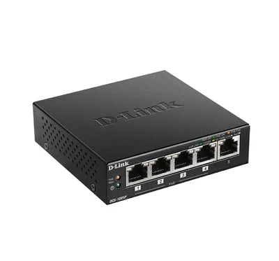 Суич D-Link 5-портов Gigabit Desktop PoE+