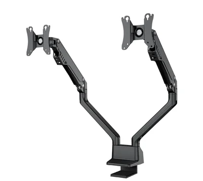 Стойка за монитор NEOMOUNTS BY NEWSTAR FPMA-D750D за 2 дисплея, 10"–32", VESA 75x75/100x100, черна