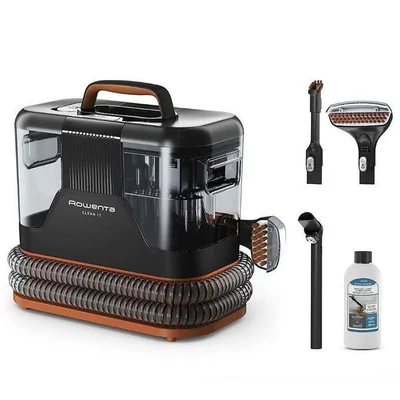 Прахосмукачка Rowenta IN5011F0 Instant Clean It ръчна, 400W, мокро почистване, без торбичка, черна