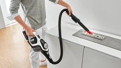 Накрайник за прахосмукачка Bosch BHZUKYDN – за клавиатури и чекмеджета, съвместим с Unlimited S8, Unlimited 7 и Unlimited S6, с интегрирано осветление